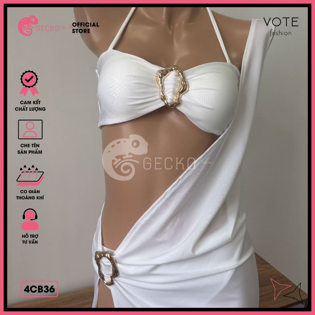  Combo 3 Món Bikini Khoen Charm Mix Áo Hy Lạp GECKO 4CB36 