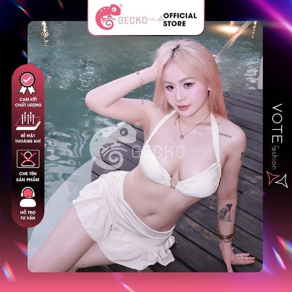  Combo 3 Món Bikini Áo Cúp Phối Chân Váy GECKO 4CB42 