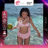  Bikini 2 Mảnh Áo Xoắn Tua Rua Quần Bèo GECKO 2M95 