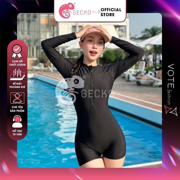  Bikini 1 Mảnh Bodysuit Kín Đáo Cute GECKO 1M13 