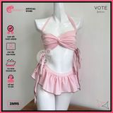  Bikini 2 Mảnh Áo Xoắn Tua Rua Quần Bèo GECKO 2M95 