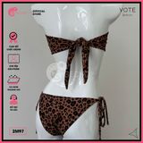  Bikini 2 Mảnh Áo Cúp Lotkhe Hoạ Tiết Da Beo Sexy GECKO 2M97 