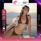 Bikini 2 Mảnh Tam Giác Hoạ Tiết Da Beo Sexy GECKO 2M93 
