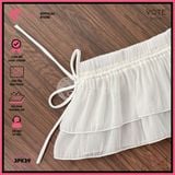  Chân Váy Voan Tơ Giấy 2 Tầng Dáng Ngắn Dễ Thương Mặc Kèm Bikini GECKO 3PK39 