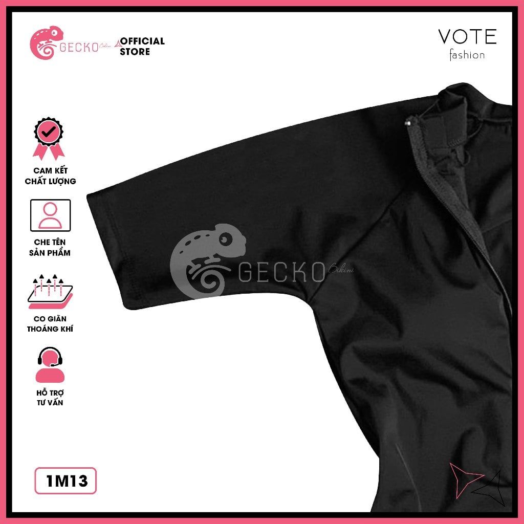  Bikini 1 Mảnh Bodysuit Kín Đáo Cute GECKO 1M13 