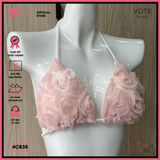  Combo 3 Món Bikini Hoa Hồng Phối Váy Cute GECKO 4CB35 