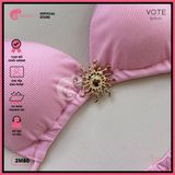  Bikini 2 Mảnh Tam Giác Mix Khoen Mặt Trời Quần Đùi Tăm Lạnh Cute GECKO 2M80 