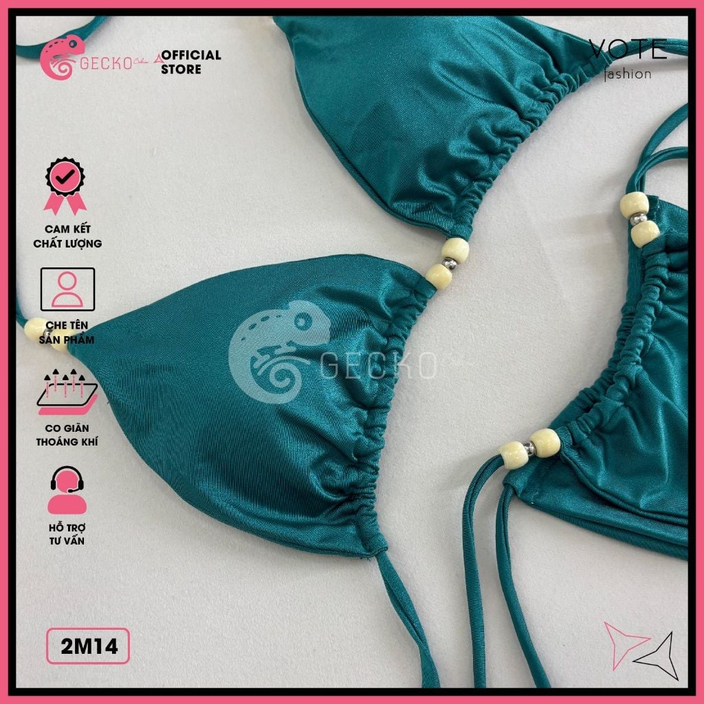  Bikini 2 Mảnh Áo Đính Hạt Slay Cao Cấp GECKO 2M14 