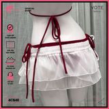  Combo 3 Món Tam Giác Phối Chân Váy Ngắn 2 Tầng GECKO 4CB40 