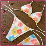  Combo 3 Món Tam Giác Voan Hoạ Tiết Hoa Dễ Thương GECKO 4CB41 