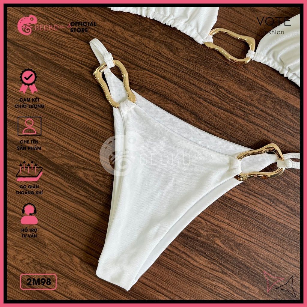  Bikini 2 Mảnh Mix Khoen Méo Quần Tăng Đơ Slay GECKO 2M98 