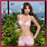  Bikini 2 Mảnh Áo Cúp Khoen U Quần Đùi Bèo Dễ Thương GECKO 2M102 