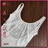  Áo Lưới Ren Hoa 2 Dây Khoét Lưng Mặc Cùng Bikini GECKO 3PK32 