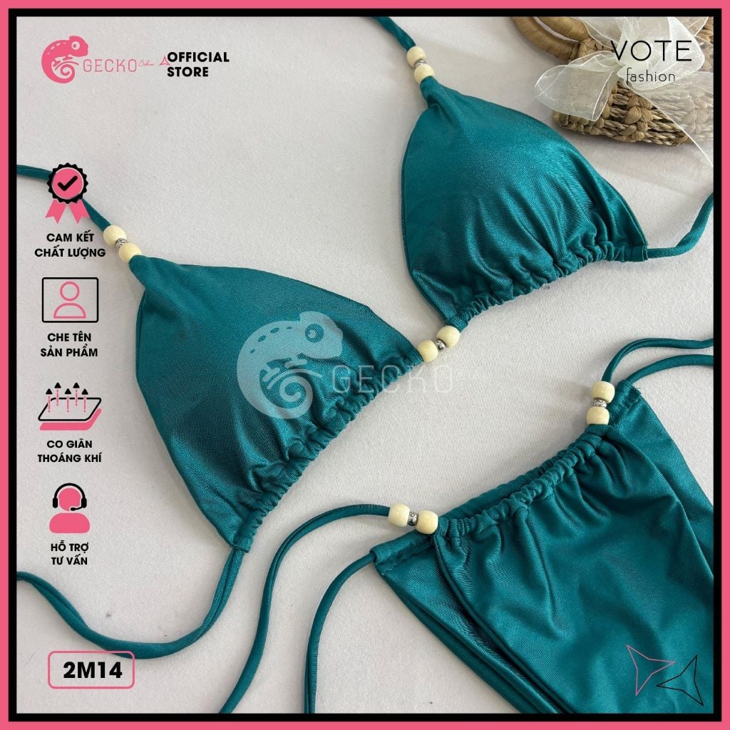  Bikini 2 Mảnh Áo Đính Hạt Slay Cao Cấp GECKO 2M14 