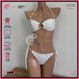  Bikini 2 Mảnh Áo Cúp Quần Lotkhe Chấm Bi Sexy GECKO 2M94 