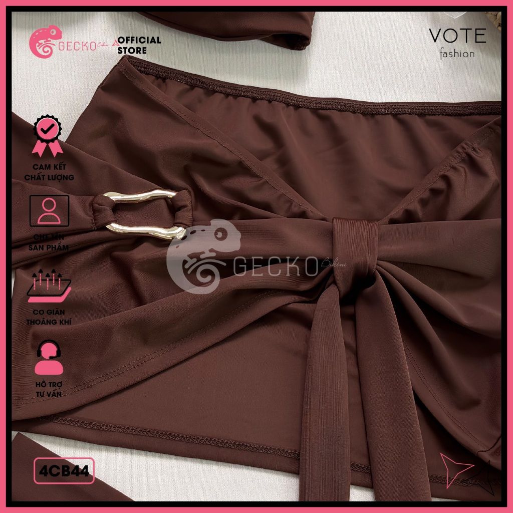  Combo 3 Món Bikini Cúp Ngực Mix 3 Khoen Kim Loại Gợi Cảm GECKO 4CB44 