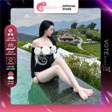  Bikini 1 Mảnh Trễ Vai Tay Dài Kèm Hoa GECKO 1M07 
