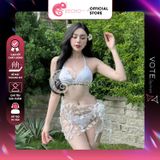  Combo 3 Món Bikini Tam Giác Kèm Khăn Bướ.m GECKO 4CB22 