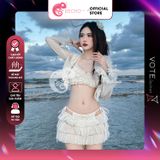  Combo 4 Món Bikini Bèo Tầng Phối Áo Cover Dễ Thương GECKO 4CB23 
