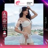  Combo 3 Món Bikini Áo Lệch Vai Lotkhe Phối Quần Váy GECKO 4CB25 