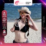  Áo Lẻ Bikini Tam Giác Trắng Đen GECKO 2M01-AL 