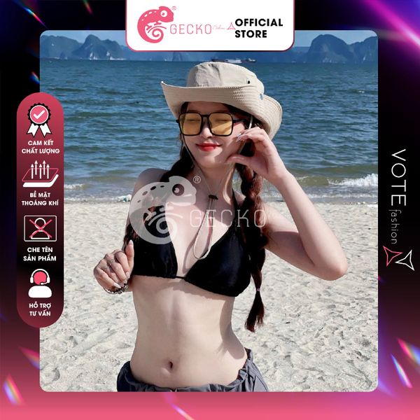  Áo Lẻ Bikini Tam Giác Trắng Đen GECKO 2M01-AL 