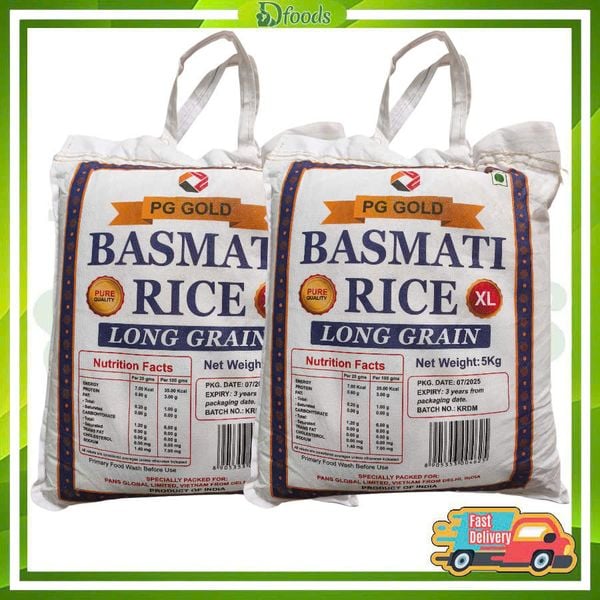 Gạo Ấn Độ Basmati Rice Long Grain Túi 5kg