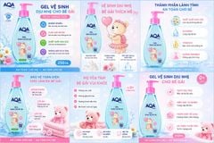 Dung dịch kháng khuẩn vệ sinh cho bé Aqa Nga chai 300ml (bé gái)