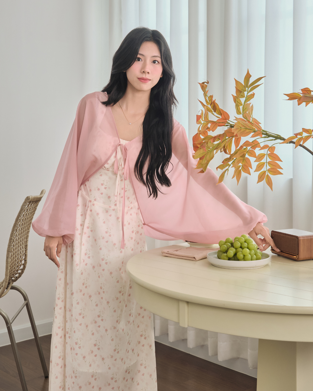  BUTTERFLY CARDIGAN - DUSTY PINK 