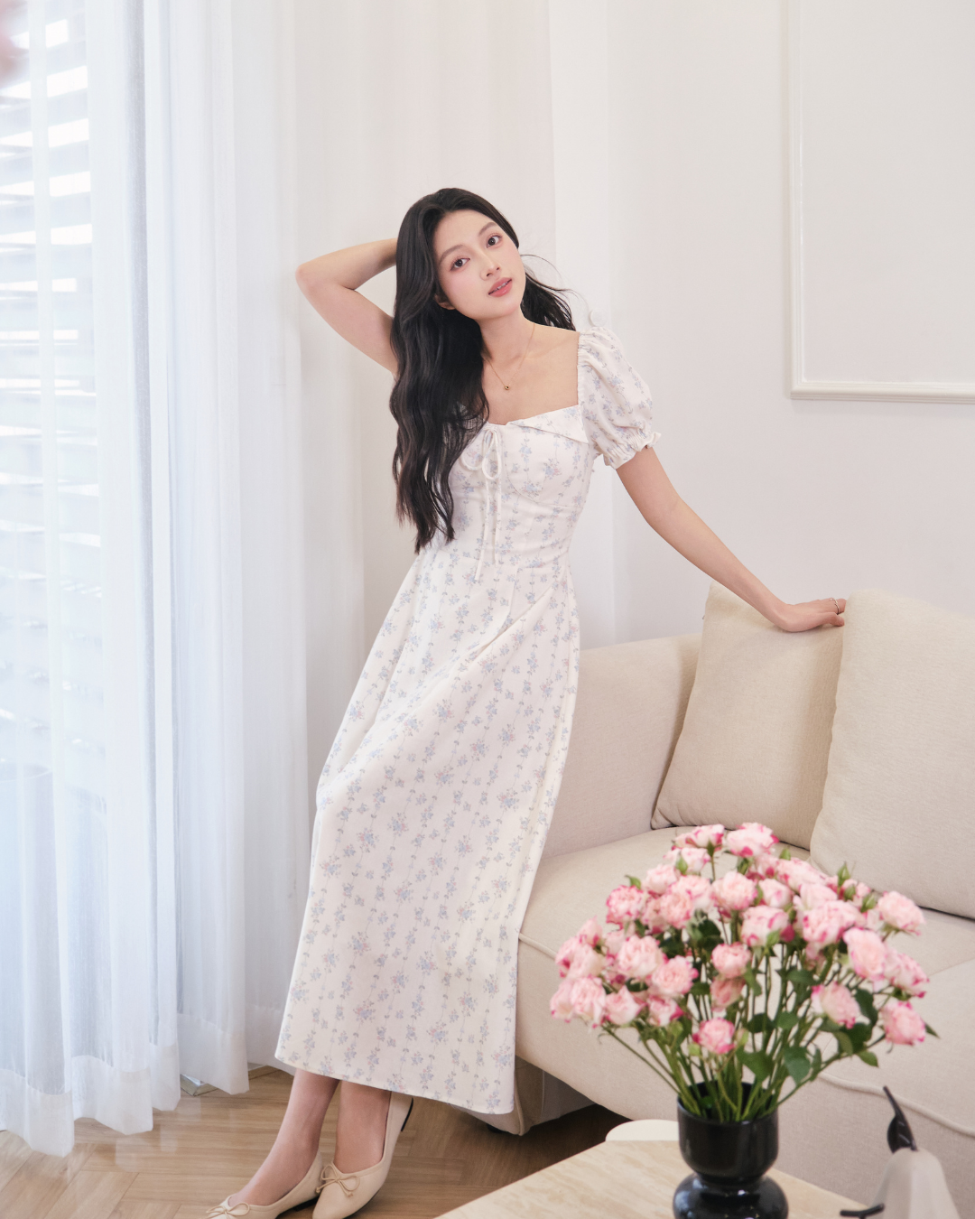  BLUEBERRY MIDI DRESS 