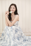 BLUE TOILE MAXI DRESS 
