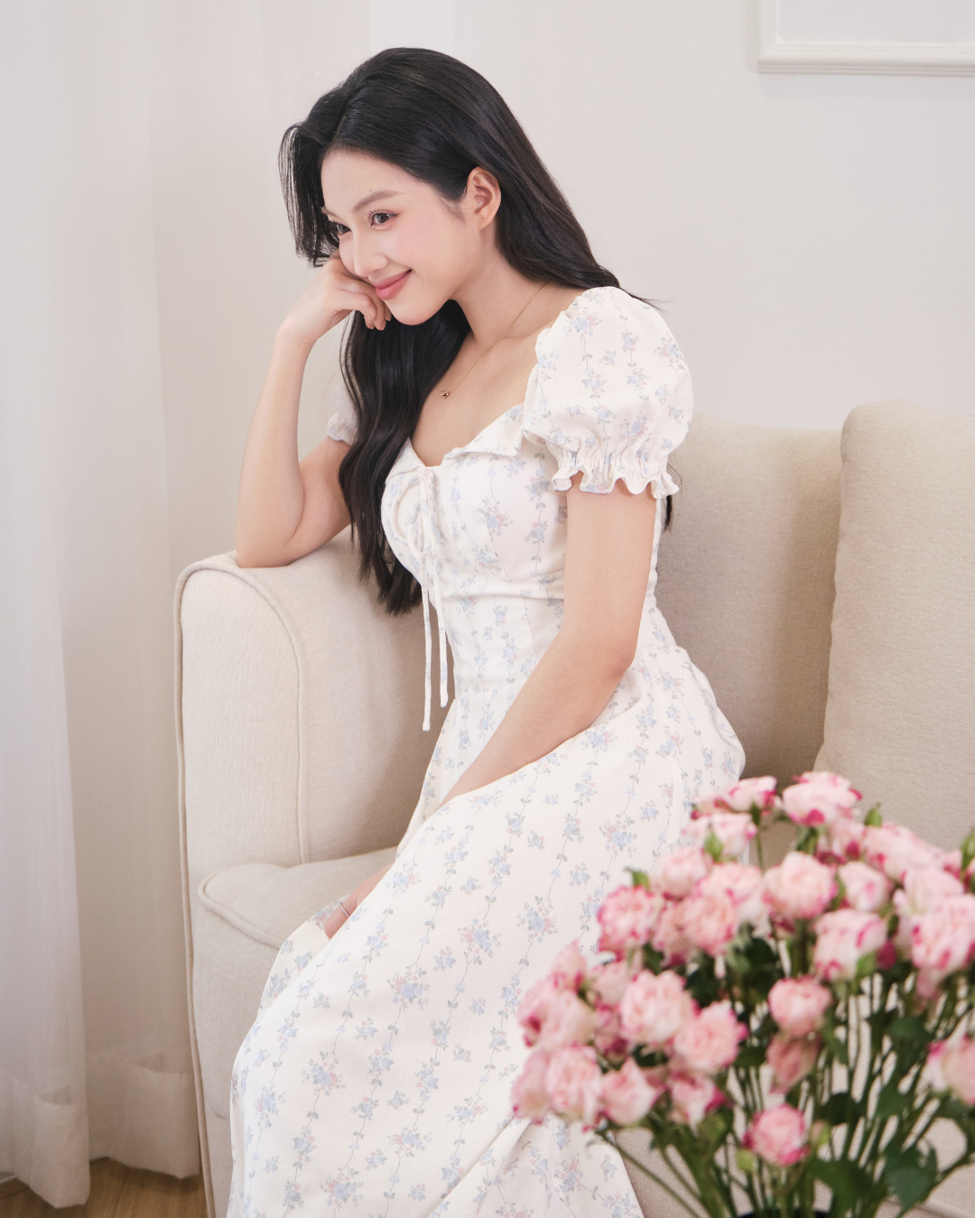  BLUEBERRY MIDI DRESS 