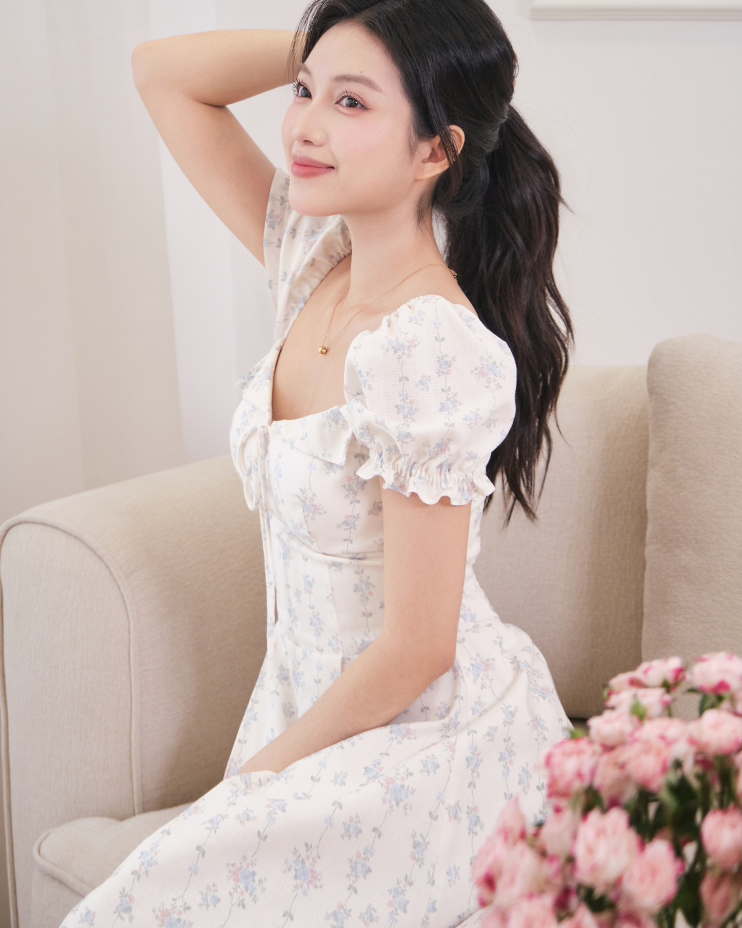  BLUEBERRY MIDI DRESS 