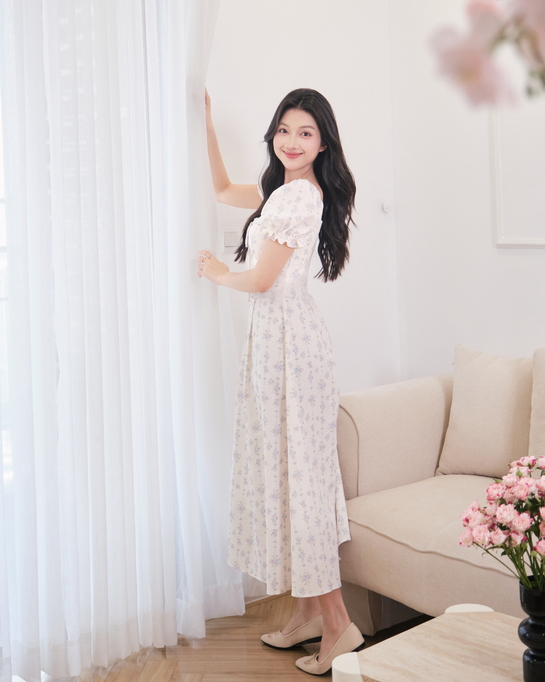  BLUEBERRY MIDI DRESS 