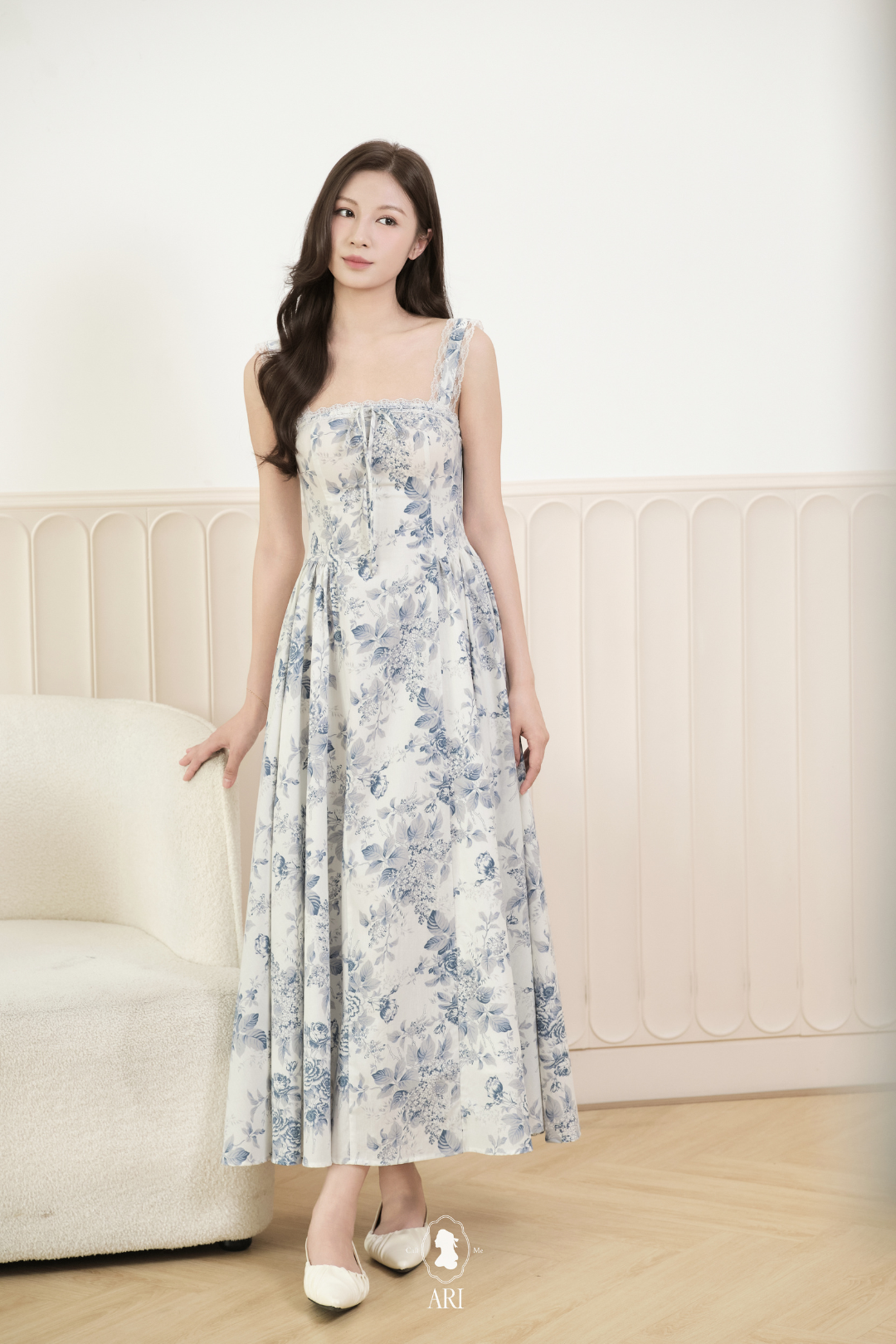  BLUE TOILE MAXI DRESS 