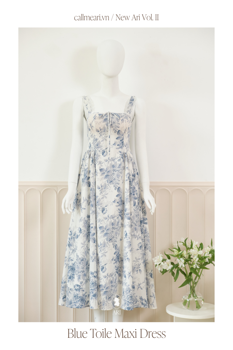  BLUE TOILE MAXI DRESS 