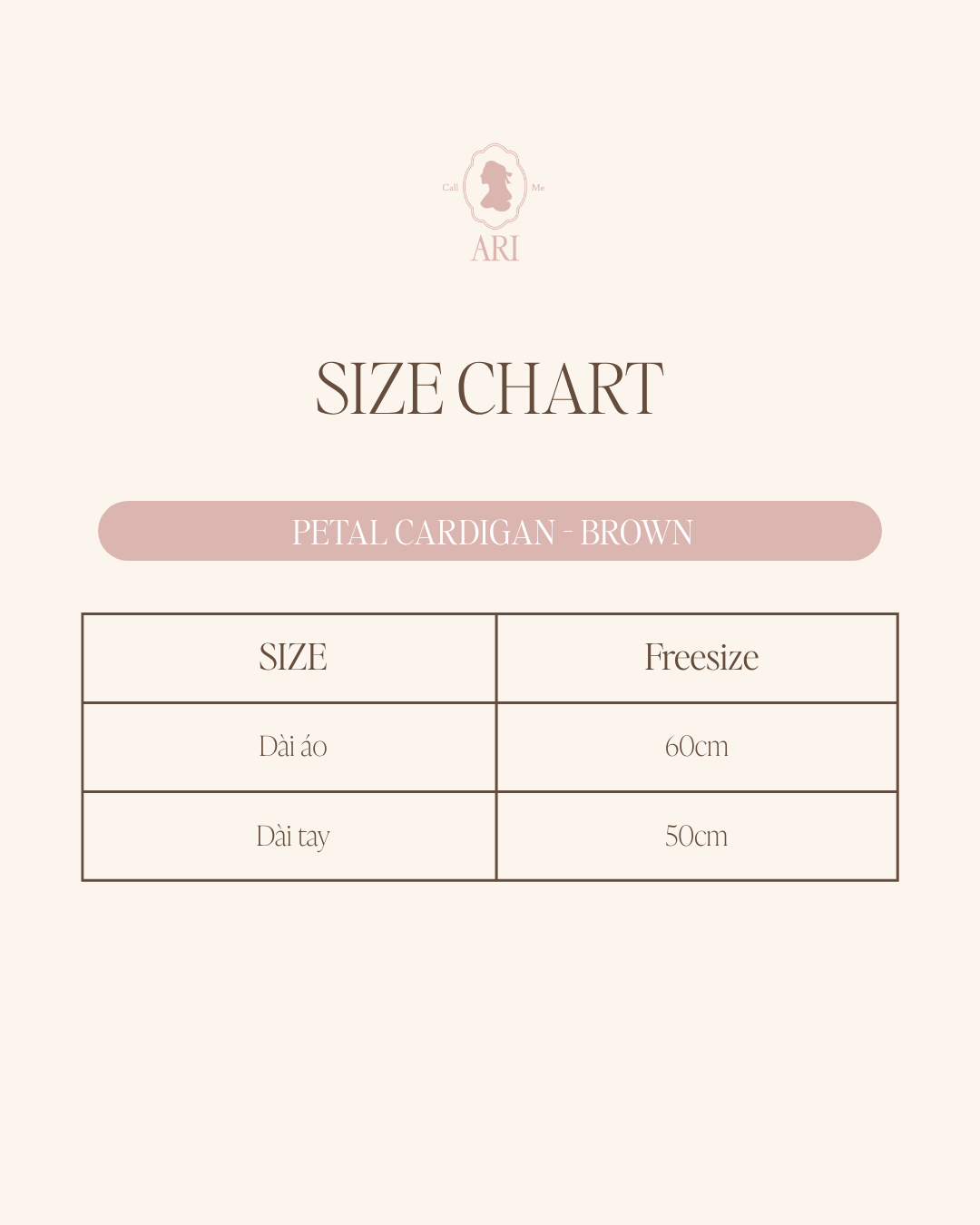  PETAL CARDIGAN - BROWN 