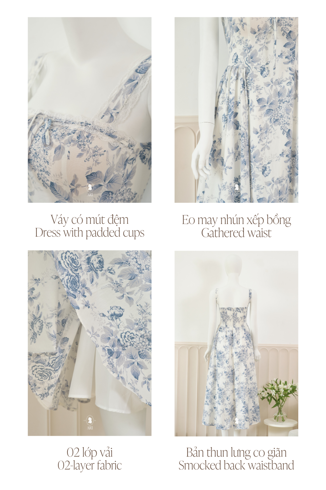  BLUE TOILE MAXI DRESS 