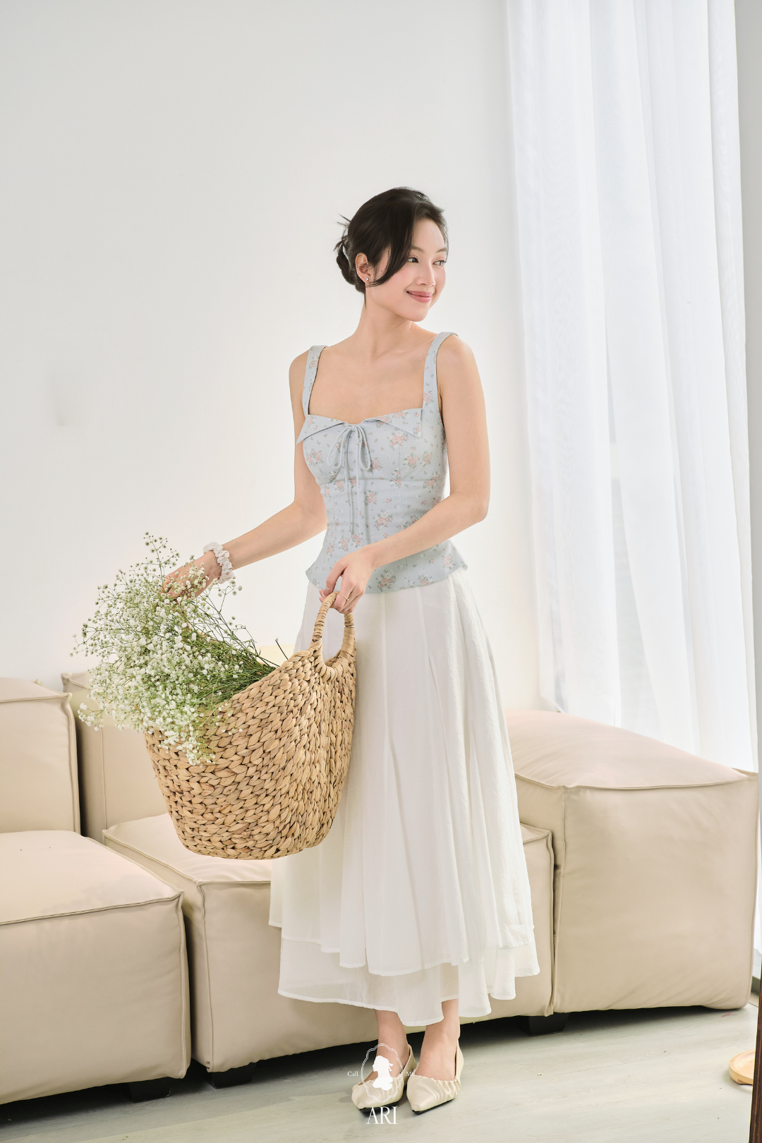  LOTUS MIDI SKIRT 