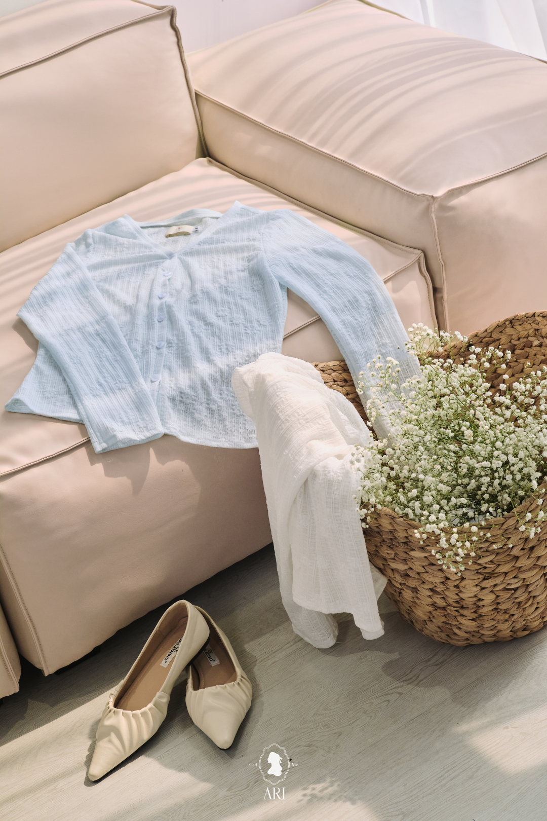  DAILY CARDIGAN - BABY BLUE 