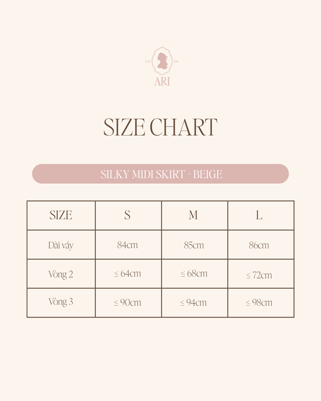  SILKY MIDI SKIRT - BEIGE 