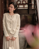  BLOSSOM TWEED JACKET - CREAMY 