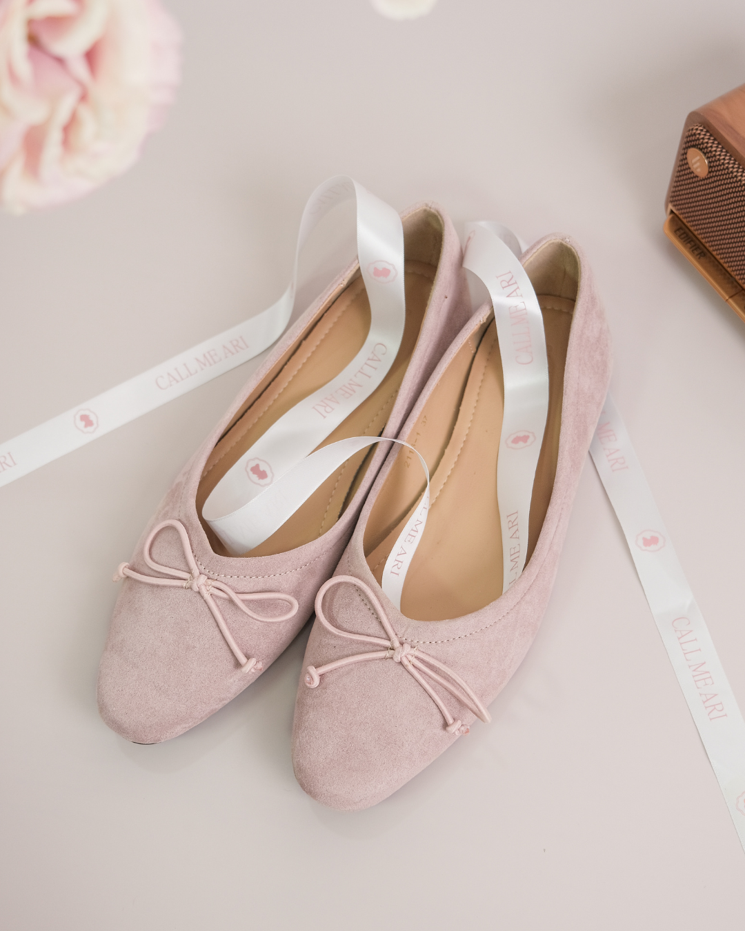  ARI BOW FLATS - DUSTY ROSE 