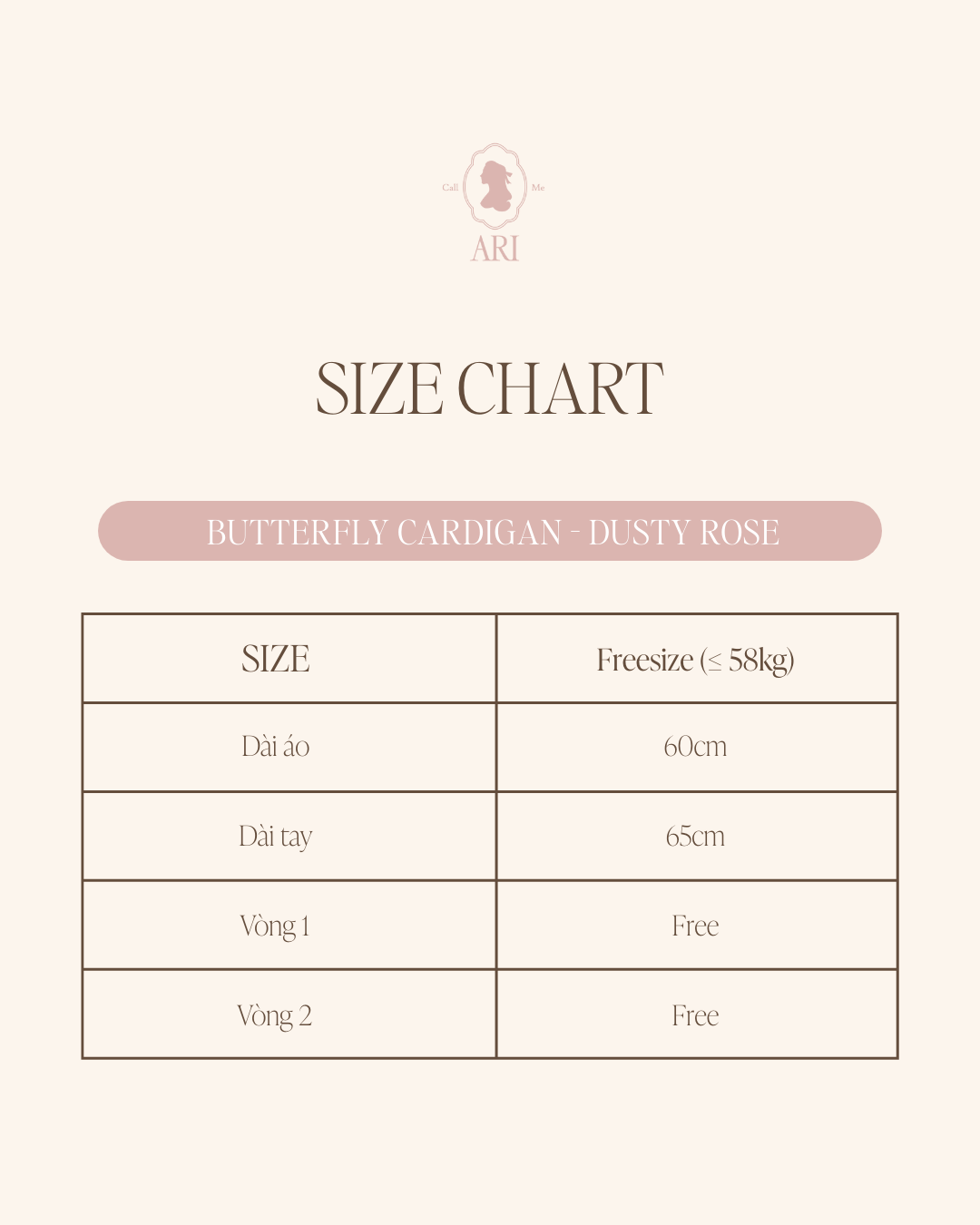  BUTTERFLY CARDIGAN - DUSTY PINK 