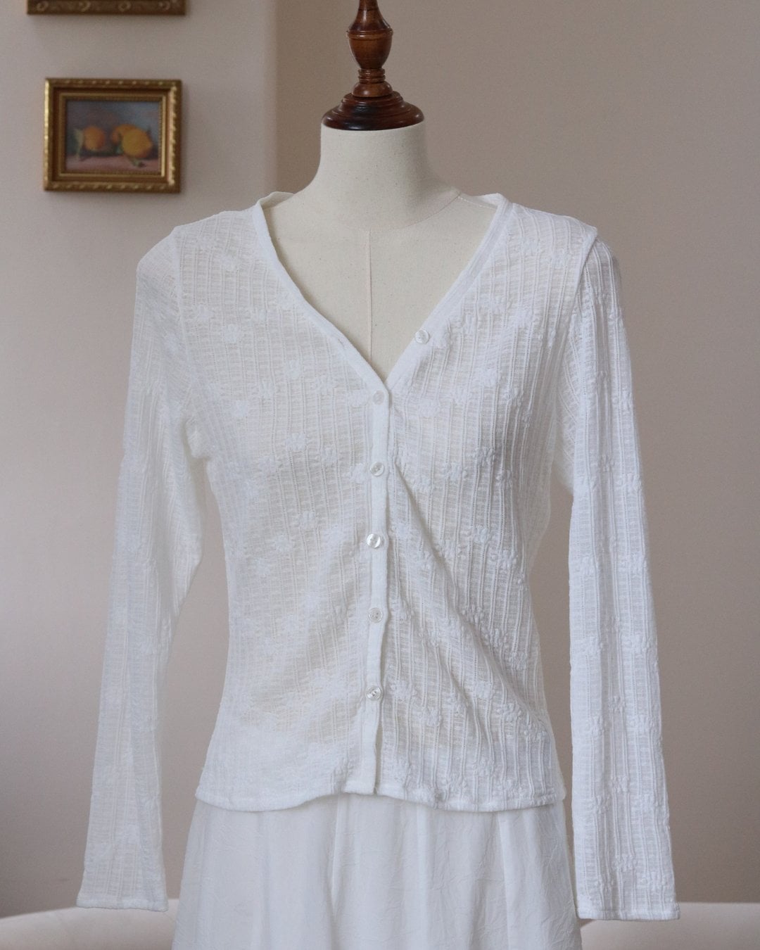  DAILY CARDIGAN - WHITE 