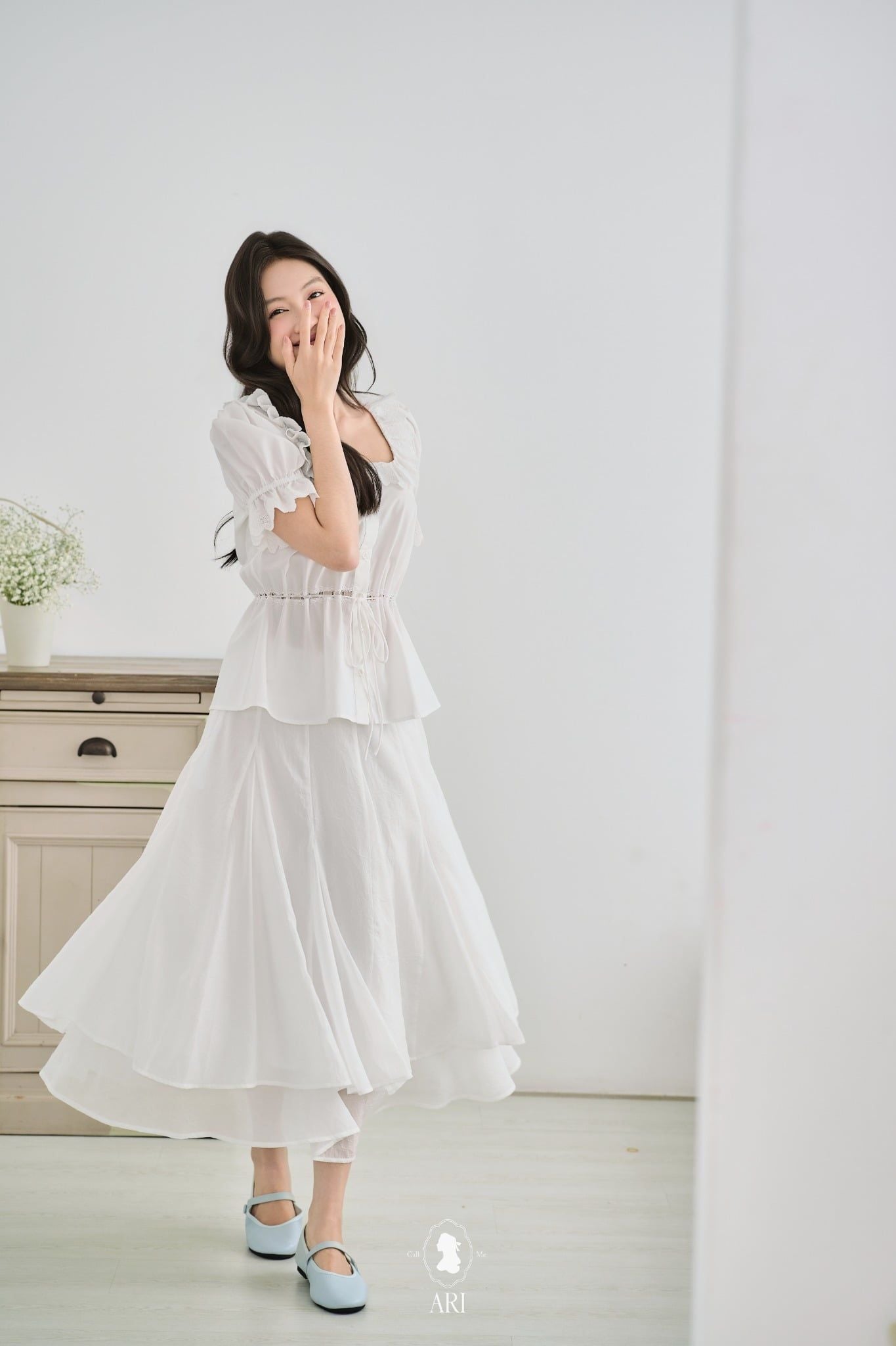  LOTUS MIDI SKIRT 