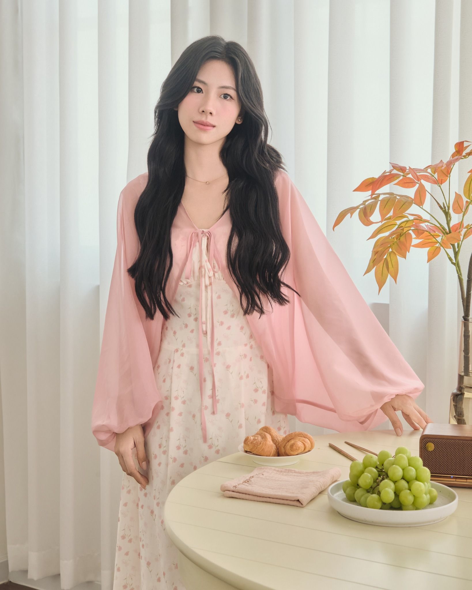  BUTTERFLY CARDIGAN - DUSTY PINK 