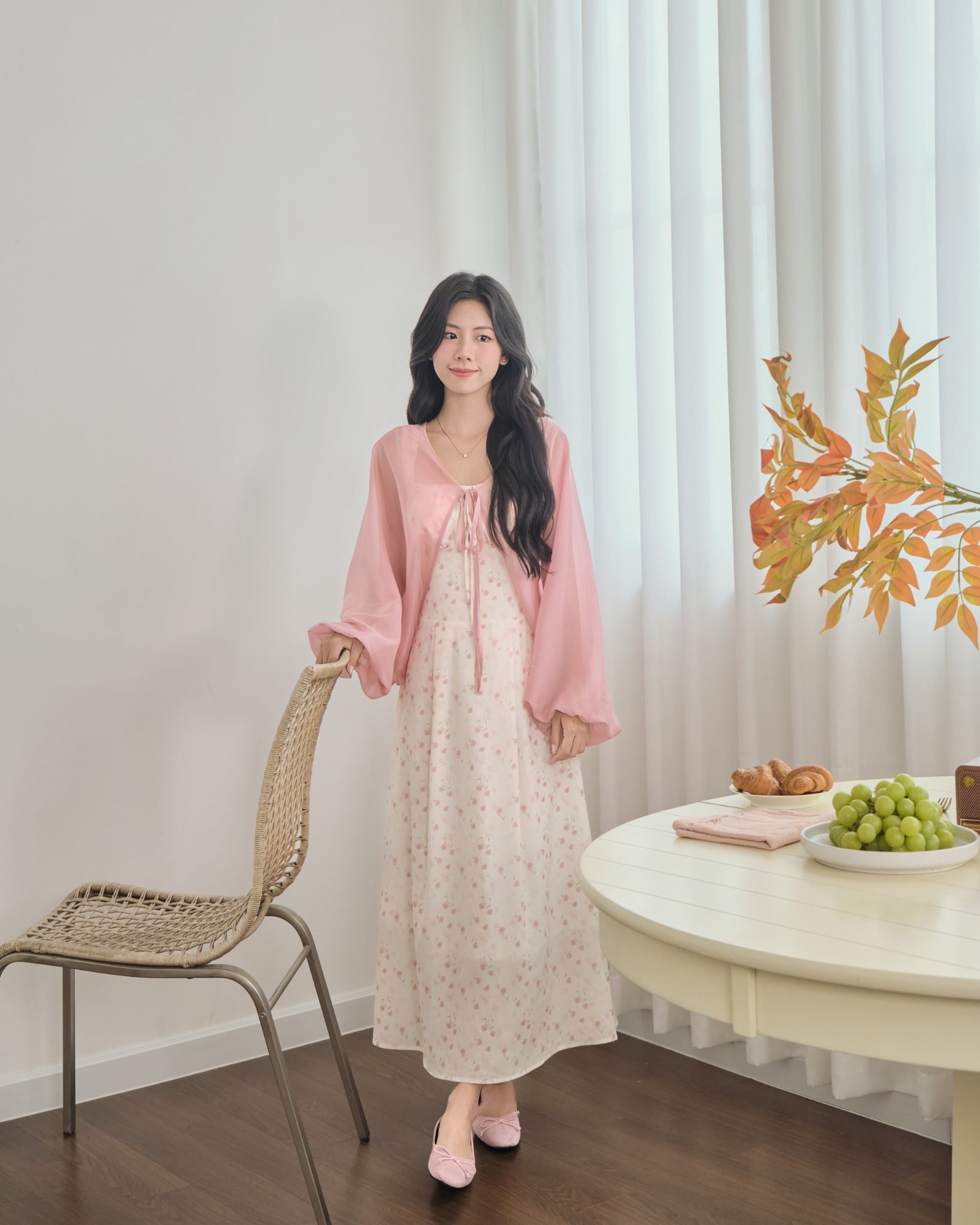  BUTTERFLY CARDIGAN - DUSTY PINK 