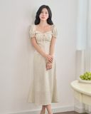  LINEN ALINE SKIRT - FLORAL 