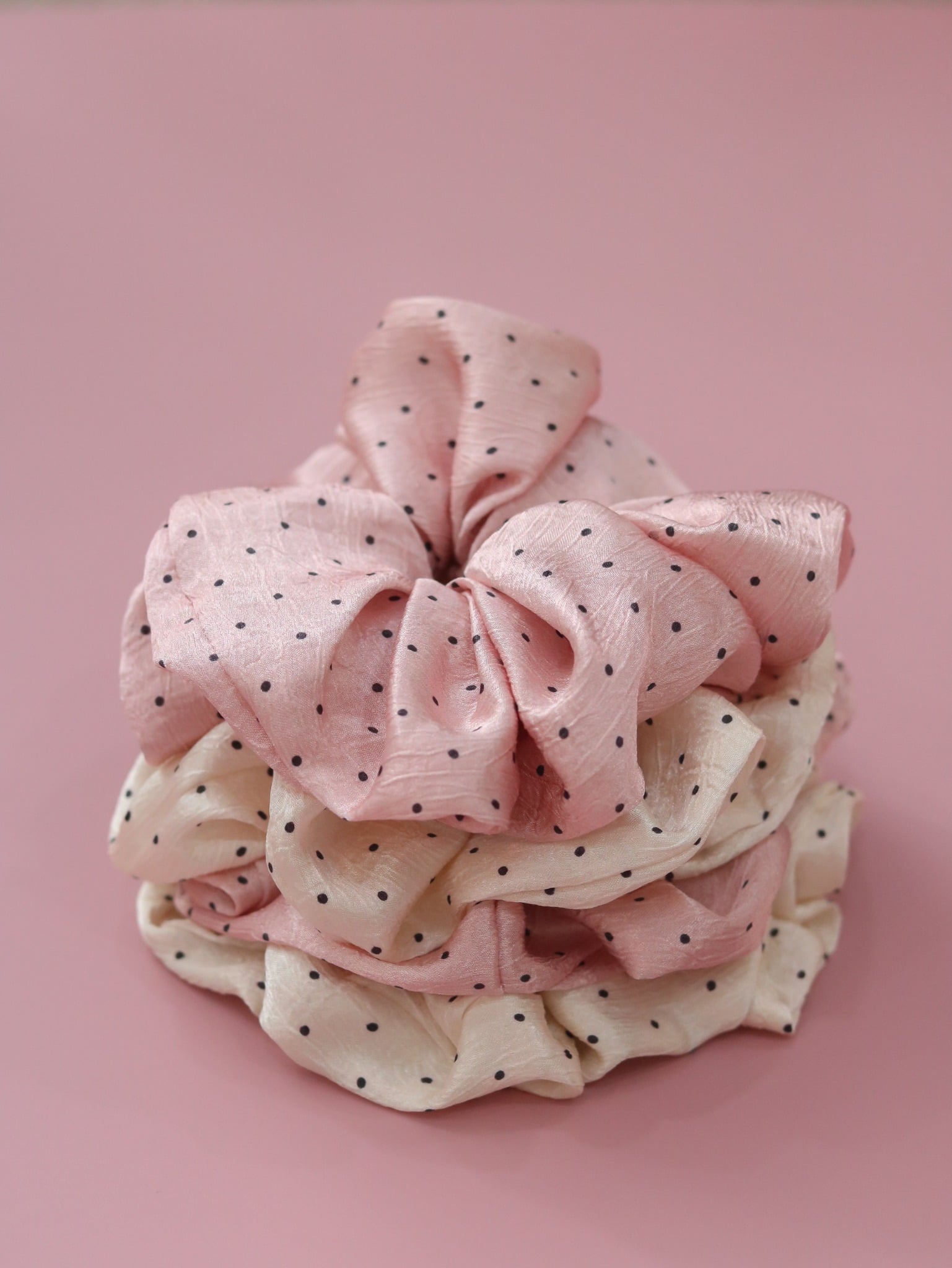 DOT & SILK SCRUNCHIES 